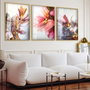 Wallity Cuadro Decorativo de Vidrio Templado Multicolor 30 x 40 cm (3 piezas)